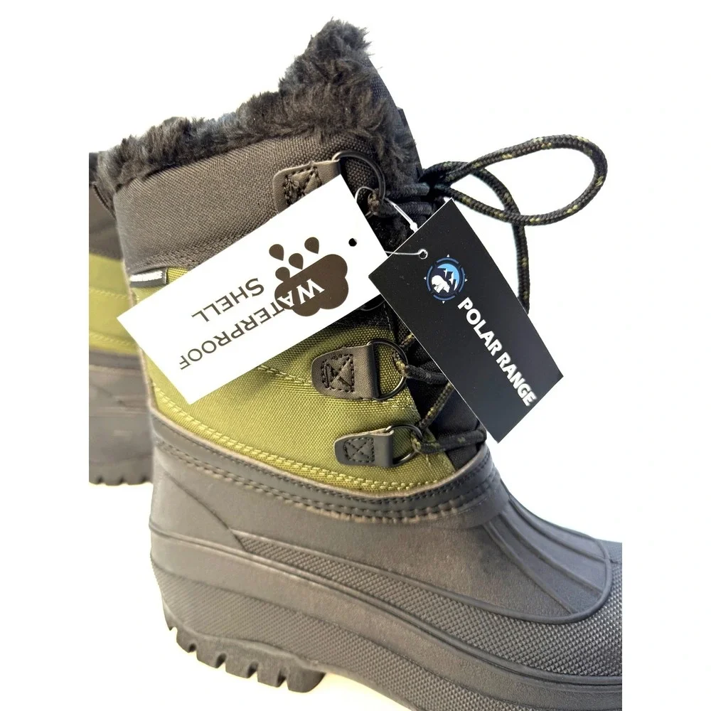POLAR RANGE Men's Decker Cold Weather Snow Boot Size 8M Olive Color NWT